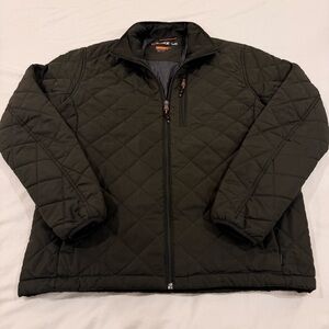 Quilted Puffer Dark Green Jacket size Medium